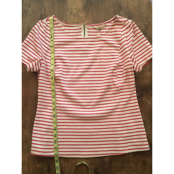 Banana Republic Fitted Red and White Striped Top - Picture 4 of 8